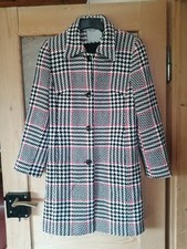 MORE&MORE Women MANTEL Wollgemisch Hahnentrittmuster Gr. 38