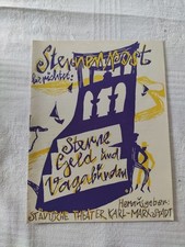 Programmheft Städtische Theater Karl Marx Stadt, Sterne, Geld Und...