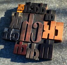 "ch ck" Konvolut Holzlettern Buchstaben Lettern Stempel Typographie Vintage