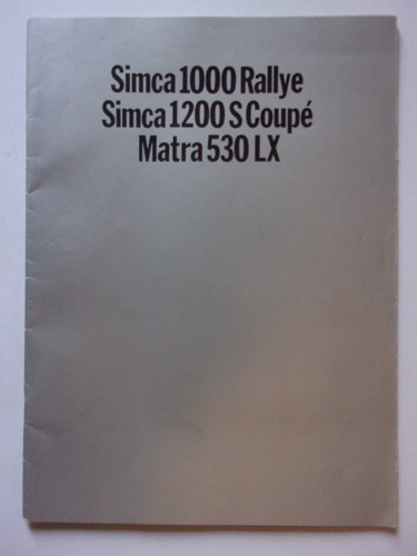 Matra 530lx simca - 1000, rallye