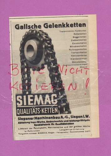 Siegen werbung 1936 siegener - siegen,,