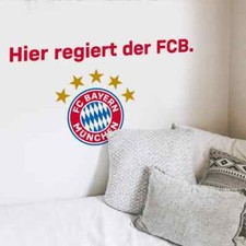 Wandtattoo Hier regiert der FCB 5 STERNE Offizielles Lizenzprodukt FC Bayern 