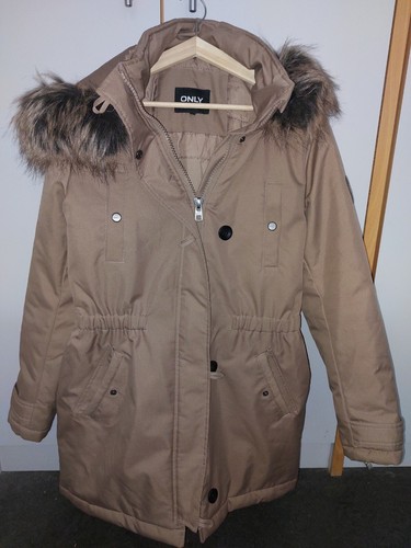 Damen beige winterjacke - beige, m