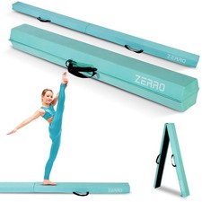 Schwebebalken Kinder 270cm Balken Turnen, Turnbalken Gymnastik Balance Grün/Lila