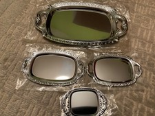 4 x Servierplatten aus Metall