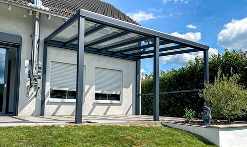 Alu terrassenüberdachung mit - alu,