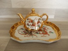 Alt asiatisches Teegeschirr, asiatisches Porzellan, Vintage Tablettchen + Teepot