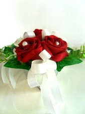 Tischdeko Hochzeit Taufe Kommunion Geburtstag Rosen rot Tischgesteck