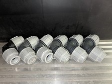  Plasson  PE- Serie 18- Klemmverschraubung Fitting,   32x32mm Winkel 90° 6 Stück