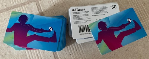 100 used apple itunes - x, $50