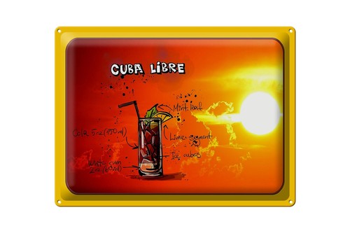 Blechschild cuba 40x30 - cuba, cm