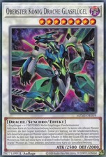 Oberster König Drache Glasflügel MZMI-DE059 Yugioh Karte Deutsch