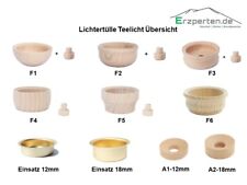 Lichtertülle Teelicht Buchenholz / Blecheinsatz / Adapter aus dem Erzgebirge