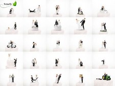 Tortenfigur Brautpaar Hochzeit Deko Hochzeitstorte Tortenaufsatz lustige Figuren