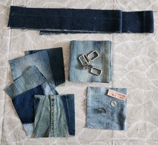 Patchworkstoff Paket Jeans Zuschnitte Zubehör Reste