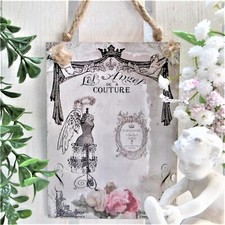 Wandbild Anhänger Holz Schild