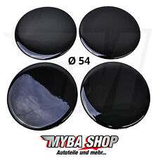 4x Silikon Aufkleber für Nabenkappen ∅= 54mm Embleme Sticker | Schwarz
