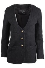 CHANEL WOLLJACKE SCHWARZ 1993