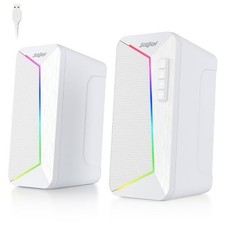 Computer Lautsprecher USB Bluetooth Stereo LED Licht Kabelgebunden Drahtlos f...