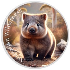 2025 Canada 1oz 9999 Silver BU Australian Wilderness Curious Wombat Colourized
