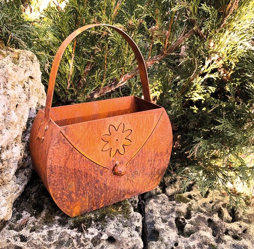 Edelrost tasche mit - edelrost,