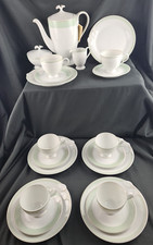 21tlg. Porzellan Kaffeeservice Hutschenreuther Chloe Fleuron, Dekor Printemps