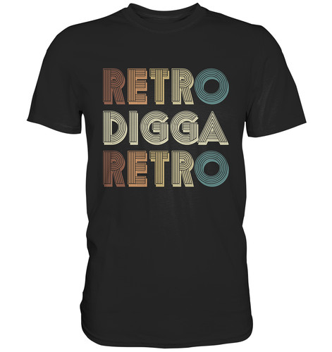 Retro digga shirt lustiger - t-shirt,
