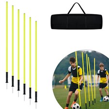 6x Slalomstangen-Set 150cm Sprunghafte Agility Stangen Traingsstangen mit Tasche