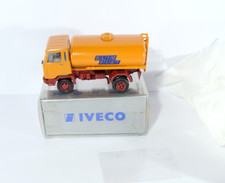 Seltene alte Autos Iveco Fiat 90 Öltanker 205 orange Diecast LKW Modell verpackt N6.