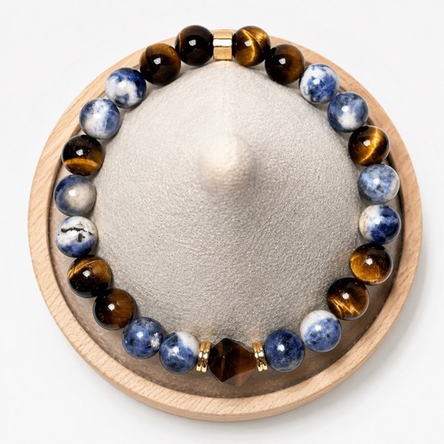 Tigerauge sodalith armband - tigerauge,