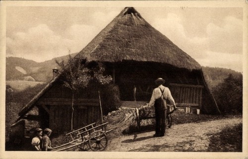 Schwarzwaldhaus vater mit - ak,