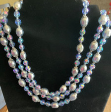 VINTAGE GLASPERLENKETTE ~