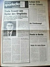 DEUTSCHES SPORTECHO 8. März 1978 Handball Eiskunstlauf-WM Buschner DDR-Schweiz