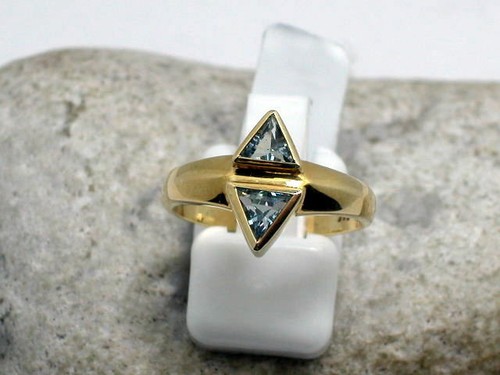 Aquamarin ring 585 gelbgold - ring,