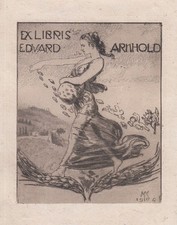 Exlibris bookplate radierung - exlibris,