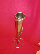 Vase ca. 52 cm hoch 7,5 Durchmesser Standfuß 18 cm Metall