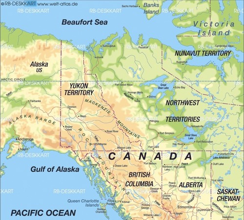 Karte kanada geographic - karte,