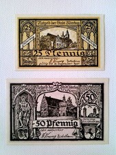 Banknoten, Notgeld, Stadt