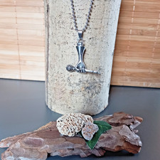 Halskette mit Anhänger Hand & Mikrofon Silberfarben Musik Rap Hip Hop (213)