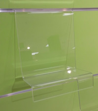 Prospekthalter f. Lamellenwand Prospektwandhalter Schiene Schienensystem Wand A4