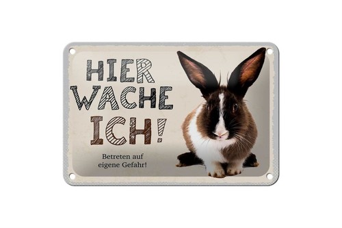Blechschild hase hier - blechschild,