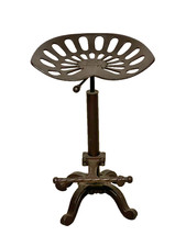 Barhocker Industrial Design Traktorsitz Gusseisen massiv | Vintage Hocker Top