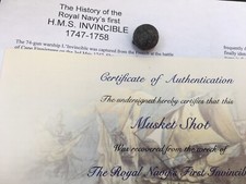 Feuerstein MUSKETENKUGEL von