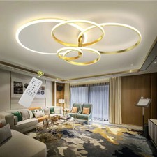 LED Deckenleuchte 3/5 Ringe 30/72W Dimmbar mit Fernbedienung Schlafzimmer Küche