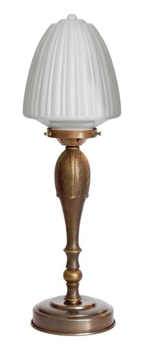 Art deco messinglampe - art,