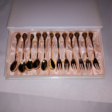 Besteck vergoldet 24 karat