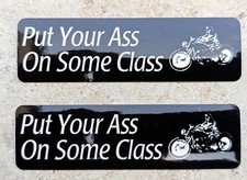 Ass On Some Class Biker 2 Pcs.Aufkleber Decals Stickers USA Helmaufkleber Harley