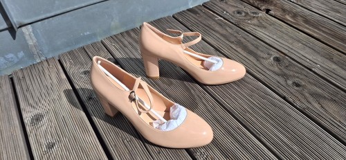 Beige lackierte pumps - beige, pumps,