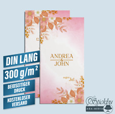 Einladungskarten Hochzeit Geburtstag Taufe Hochzeitseinladung Anlass DIN lang