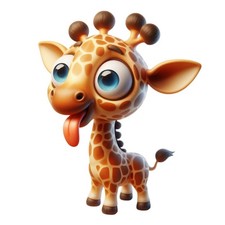 9x Sticker Funny Giraffe Car